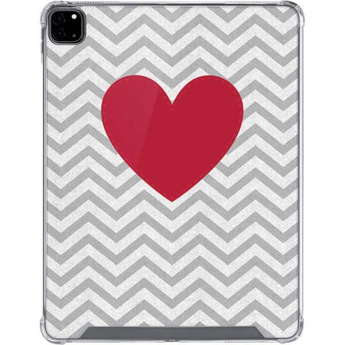 Chevron Heart iPad Pro 12.9in (2020) Clear Case